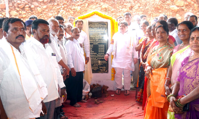 ponnam prabhakar Foundation stone laid for several ponnam prabhakar Foundation stone laid for several development works