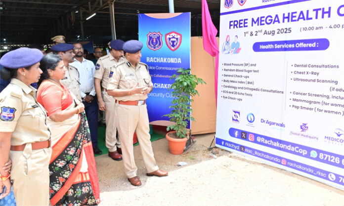 Free health camp for Rachakonda police
