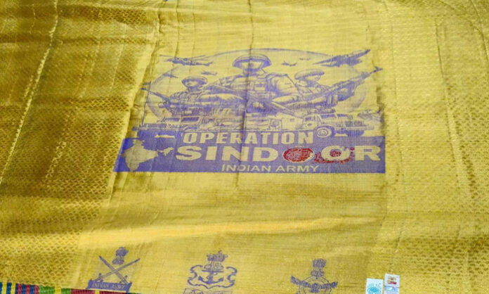 Operation Sindhur felicitated with a golden shawl