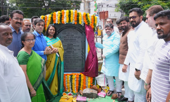 Foundation stone laid for flood water drainage canals