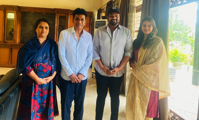 hero manchu Manoj meets and his wife to Kannada actor Shiva Kumar for the celebration of latest movie successful