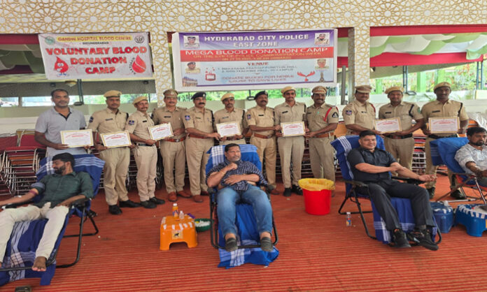 Mega blood donation camp at OU