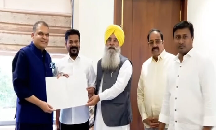 CM Revanth receives invitation from 'Punjab' CM Revanth receives invitation from 'Punjab'