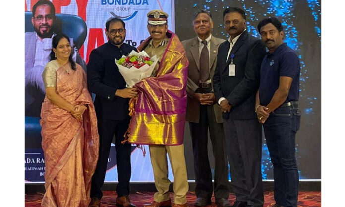 Bondada Group and Ek India Mission felicitate 51 armed forces veterans and martyrs' families at Sainikpuri, Hyderabad.