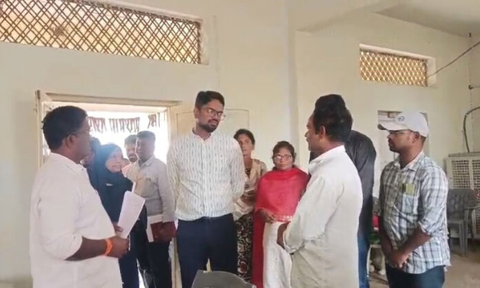District Collector Adarsh Surabhi inspecting Gram Panchayat nomination centers in Wanaparthy district ensuring smooth and error-free nomination process