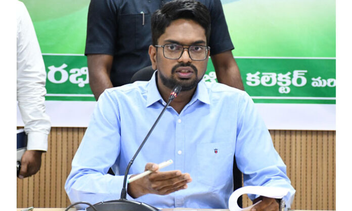 District Collector Adarsh Surabhi announcing that the last date for filing Gram Panchayat election nominations is Saturday, with no delay accepted even by one minute