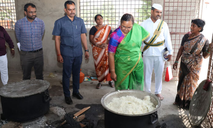 Collector warning schools cleanliness inspection Kukunoorpally mandal