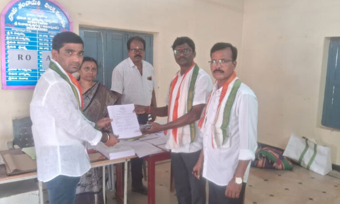 Congress Sarpanch candidate Golla Srinivasulu promising development for Ajjakollu village after ten years of stalled progress