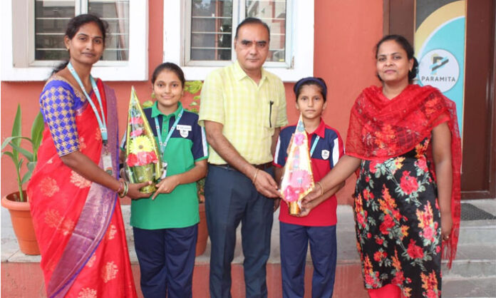 Paramita School students Anita Bishnoi and Sunita Bishnoi selected for Telangana state-level SGF roller skating championship