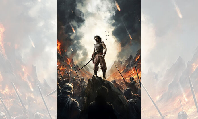 Nikhil in the historical action epic Swayambhu, showcasing grand world-building visuals and massive sets as the team announces completion of the two-year shoot