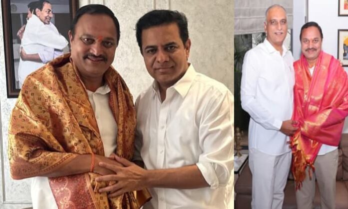 uppal mla with ktr, harish rao