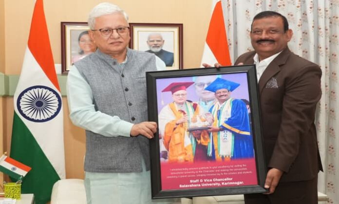 satavahana university vc with governor