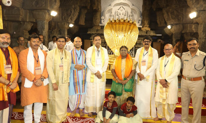 droupadi murmu visited tirumala srivari temple