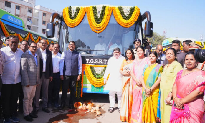 65 electric buses launched at Raniganj RTC depot in Hyderabad with upgraded passenger amenities, reducing pollution and expanding public transport for 7 lakh people.