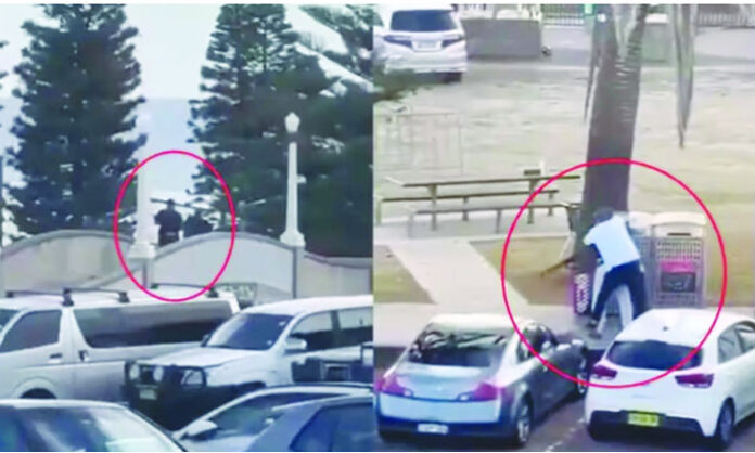 Terrorist shooting at Bondi Beach Australia where a brave civilian stopped the attacker during a Jewish festival