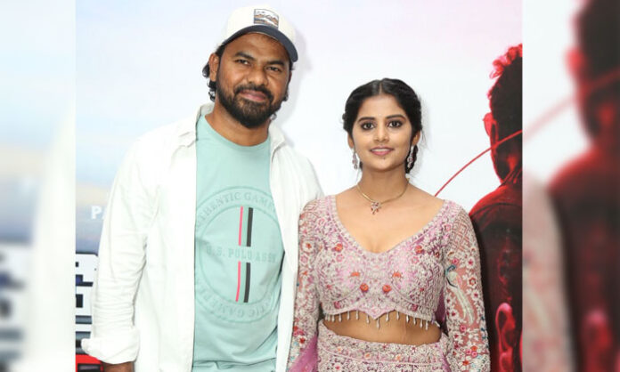 Hero Partha Gopal and heroine Meghana releasing Diamond Dacoit teaser at Prasad Labs Hyderabad
