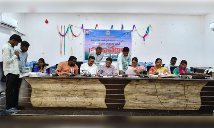 Penalties imposed on staff members after MGNREGS social audit in Parvathagiri mandal of Warangal district