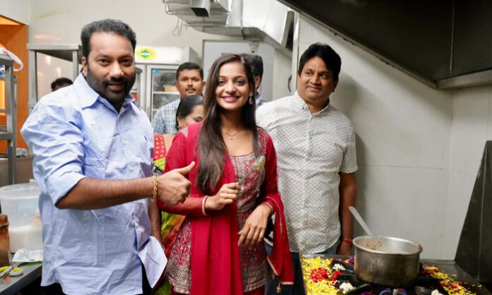 Actress Monalisa inaugurating the new kitchen section at Bael Tree Hotels in Hyderabad