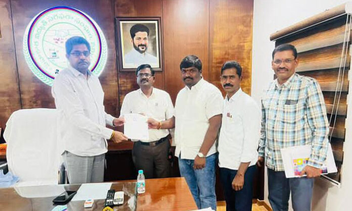 Neelojipally Sarpanch submits petition to Siricilla CES officials seeking restoration of electricity