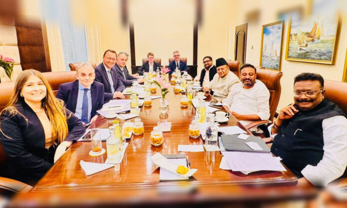 BRS MLC Dr. Shravan Dasoju discusses Telangana’s development and democratic journey with German Bundestag members during a high-level meeting.