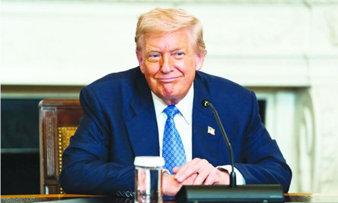 Donald Trump announcing a new voluntary departure offer for illegal immigrants with cash bonus and free air travel