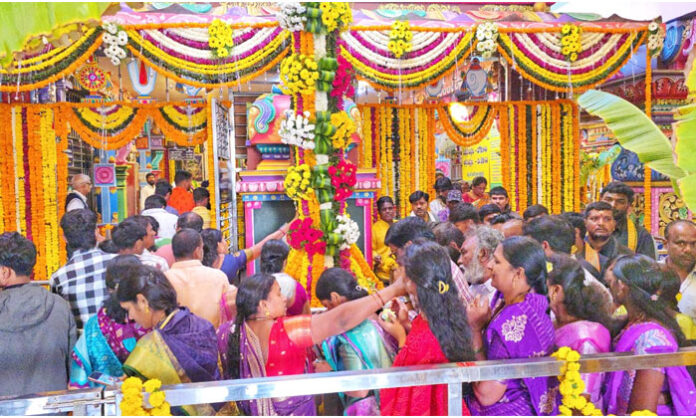 Devotees throng Lakshmi Narasimha Swamy temple in Chiryala on the occasion of Vaikuntha Ekadashi
