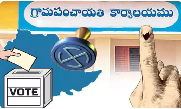 A village gathering during election time, highlighting awareness about ethical voting, development, and the responsibilities of Sarpanch candidates.