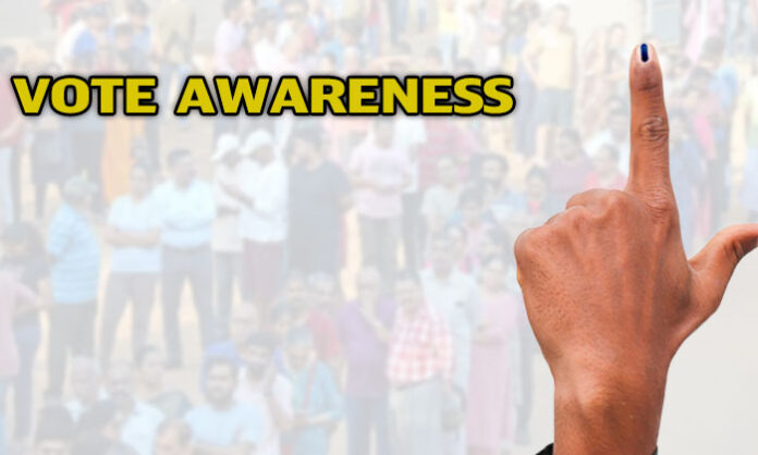 A powerful voter awareness message urging villagers not to sell their vote and to choose an honest leader who works for the people.