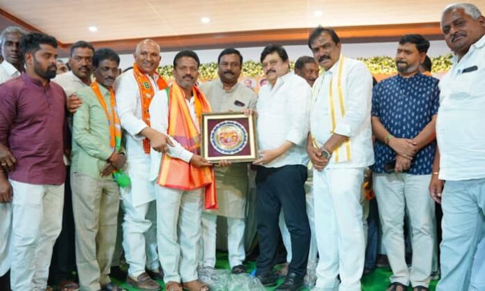 ramchandar rao fecilitation to bjp sarpanchs, vice sarpanchs, ward members