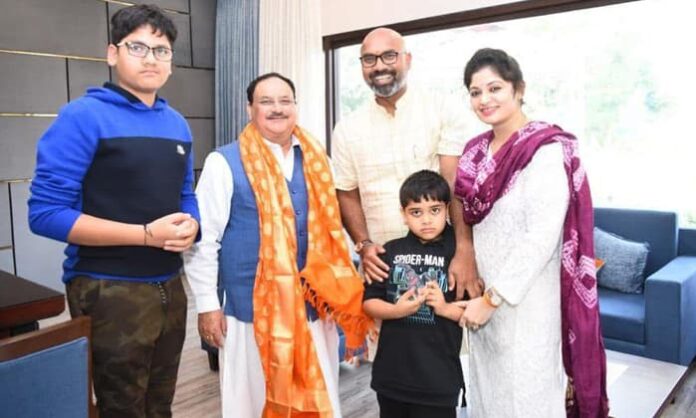 nizamabad mp birth day wishes to jp nadda