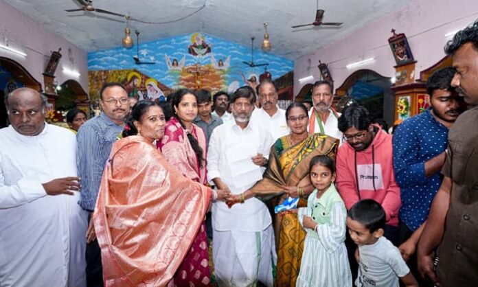 telangana deputy cm in madhira rcm church