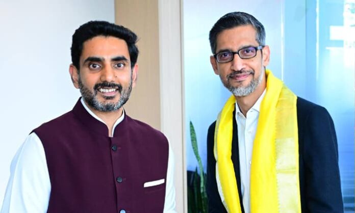 ap minister with Sundar Pichai