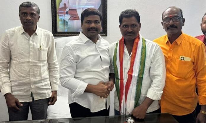 Lakshmi Devipalli sarpanch and ward members join Congress party
