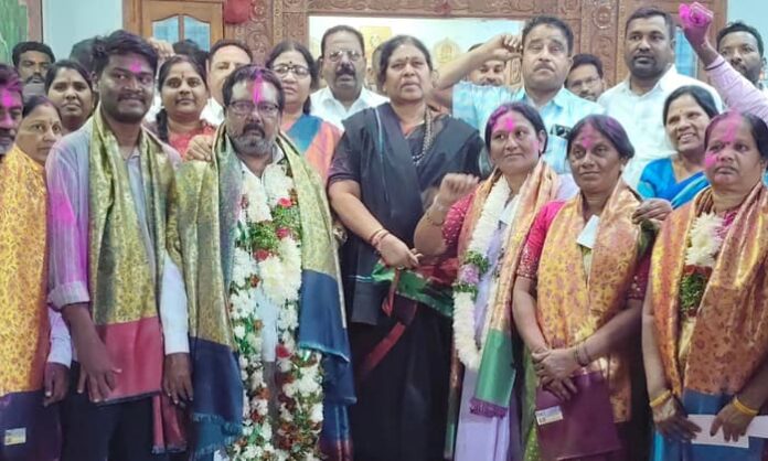 asifabad mla with sarpanchs and vice sarpanchs