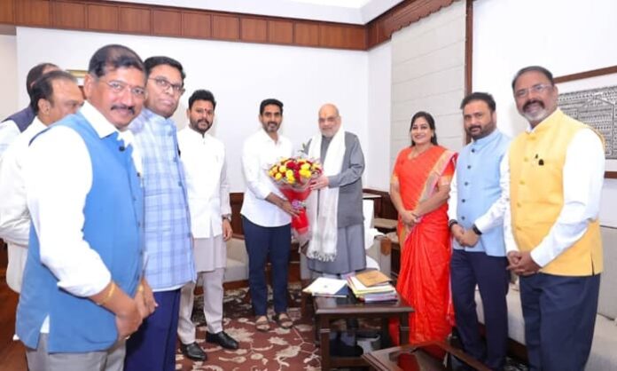 nara lokesh meeting with amit shah in delhi