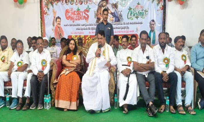 Banswada MLA in Christmas Celebrations