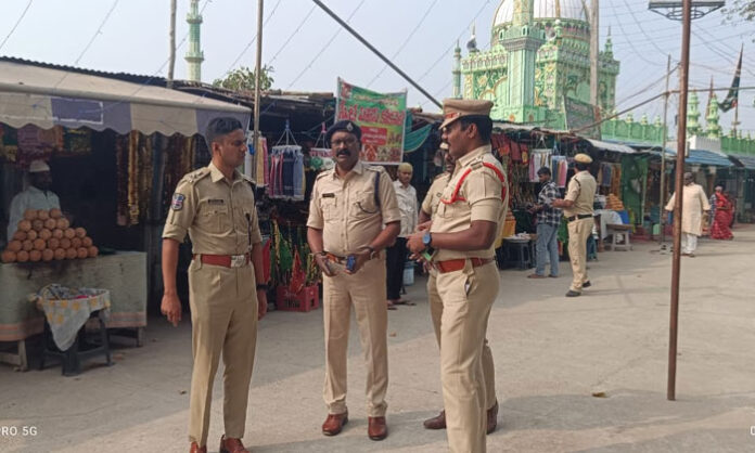 Warangal East Zone DCP Ankit IPS advises devotees to conduct Annaram Sharif Dargah Urs festivities peacefully and oversees security arrangements.