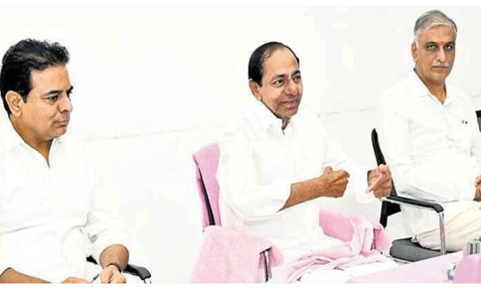 KTR and Harish Rao meet former Telangana Chief Minister KCR at Erravalli residence to discuss SIT investigation and municipal elections