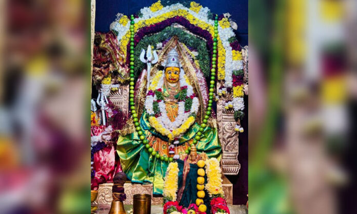 Devotees visiting Kondapochamma Ammavari Temple during Brahmotsavams