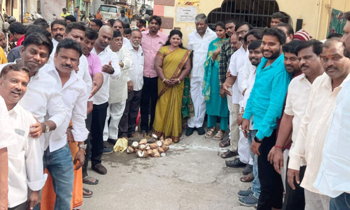 Secunderabad MLA Teegulla Padmarao Goud lays foundation stone for development works worth Rs 86 lakhs in Mettuguda division