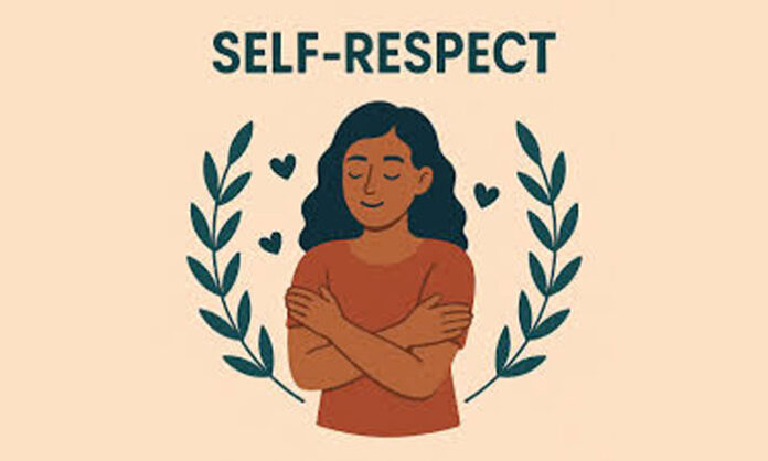 A motivational quote explaining that self-respect is more important than hunger and warning against judging people by appearances.