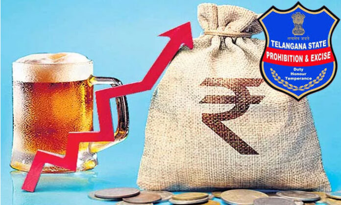 Telangana Excise Department records highest-ever liquor sales worth Rs. 5,102 crore in December 2025 due to New Year celebrations