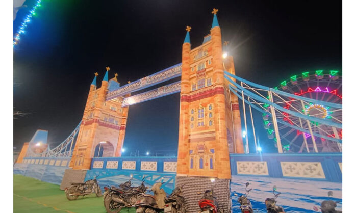 Unauthorized exhibition near Ayyappa Swamy temple raising serious safety and permission concerns