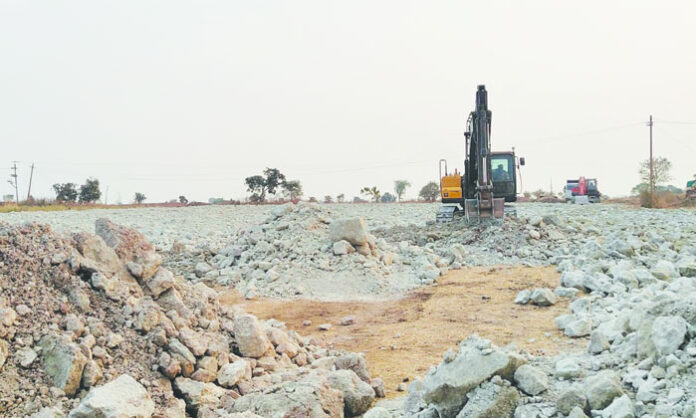 Illegal limestone mining in Vikarabad district causing environmental damage, borewell collapse, and massive government revenue loss, with alleged collusion of mining officials and local administration.