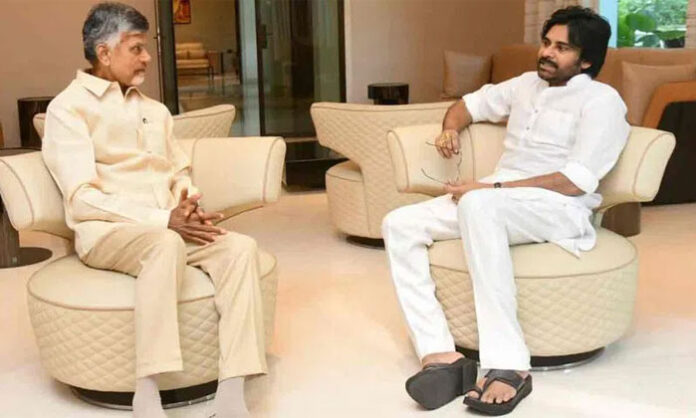 Chief Minister Chandrababu Naidu and Deputy Chief Minister Pawan Kalyan holding discussions on key state issues and Tirupati laddu matter