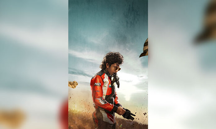 Charming Star Sharwa in biker gear from Biker movie releasing worldwide on April 3