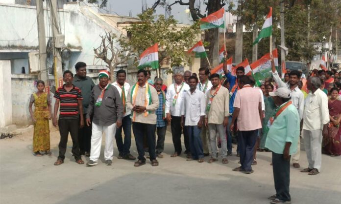 Congress candidate P D Jayanandam campaigning in Ward 18 municipal elections with strong public support