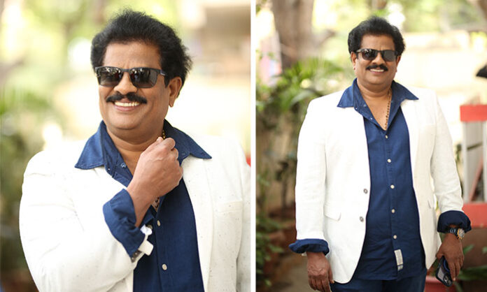 Director and producer Bellam Ramakrishna Reddy speaking at the Devagudi movie success meet in Hyderabad