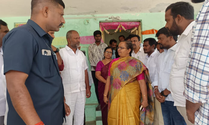District Collector K Hymavathi inspecting Jagadevpur Primary Health Center and issuing orders to doctors and staff