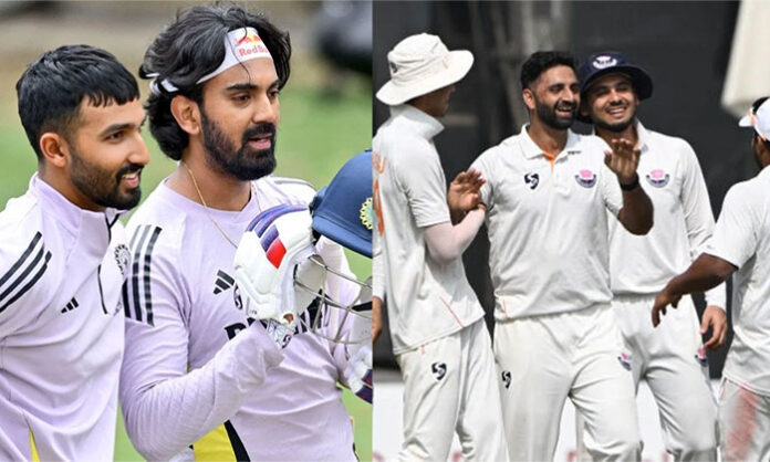 Jammu and Kashmir cricket team players celebrating after winning the Ranji Trophy title following a draw against Karnataka
